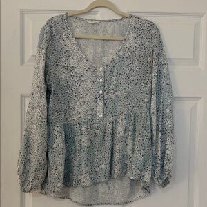 Chic Button-Down Floral Blouse